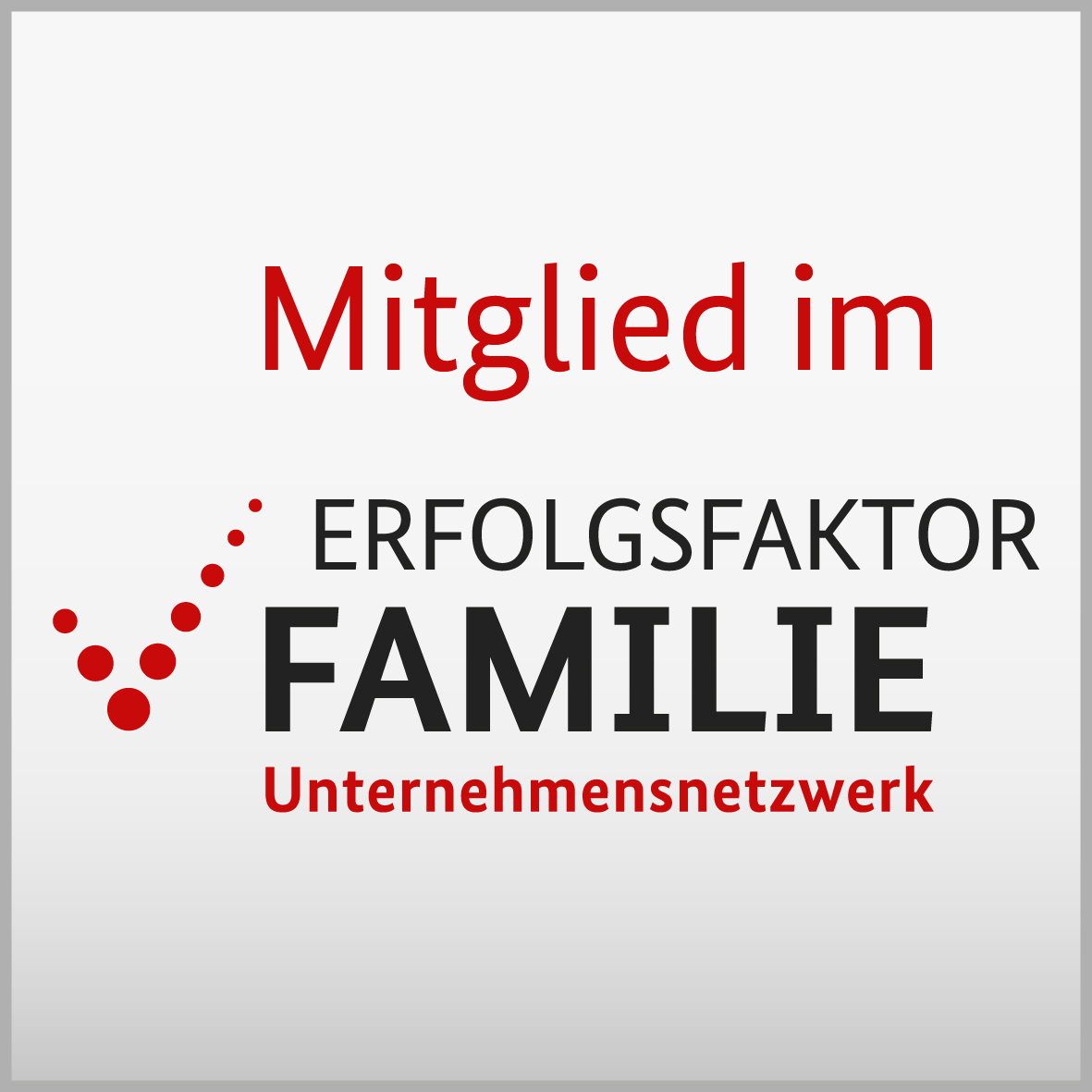 Logo Mitglied im Unternehmensnetzwerk Erfolgsfaktor Familie
