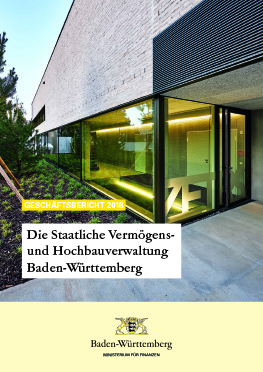 Titelseite der Broschüre mit dem Text: Die Staatliche Vermögens- und Hochbauverwaltung Baden-Württemberg